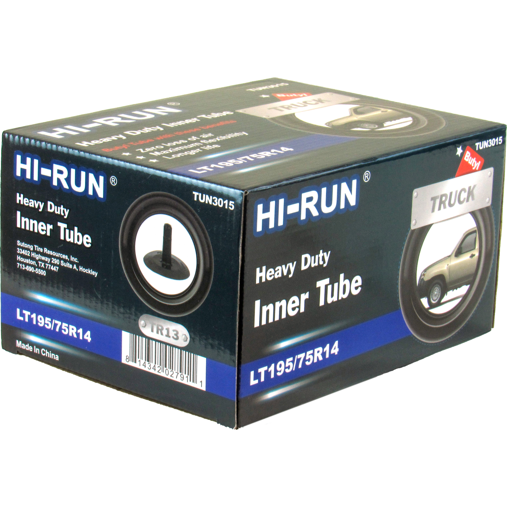 HI-RUN, Tube LT195/75R14 (TR13) Light Truck, Fits Rim Size 14 in, Included (qty.) 1 Model# TUN3015